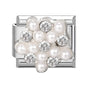 Zircon Pearl Heart Bow Candy Flower Butterfly Italian Charm Links Fit 9mm Stainless Steel Bracelet Personalized DIY Making Gifts