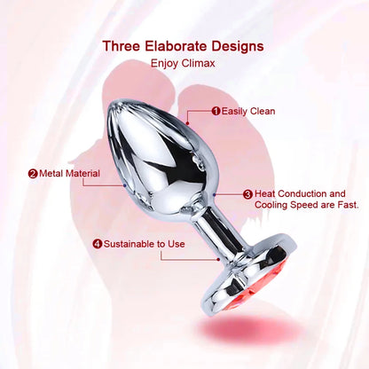 3PCS S/M/L Metal Anal Plug Butt Plug Sex Toy Butt Toy for Women Men Couples Adult Game Masturbator Anal Diamond Sex Shop 18+