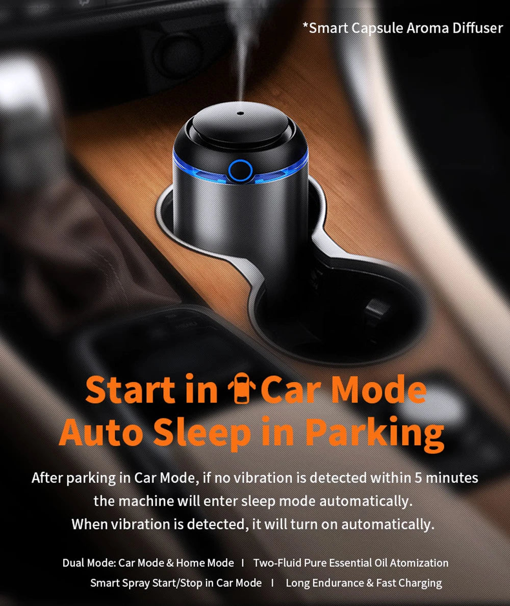 Car Aroma Diffuser Smart Air Freshener Room Fragrance USB Essential Oil Diffuser Smell Distributor Aromatherapy Machine
