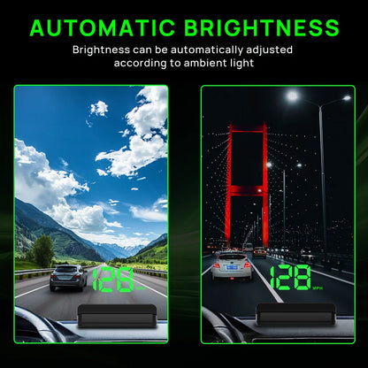 KWHUD HUD Head-up Display Car GPS Digital Speedometer Universal Speed Windshield Projector Plug&Play Auto Electronic Devices