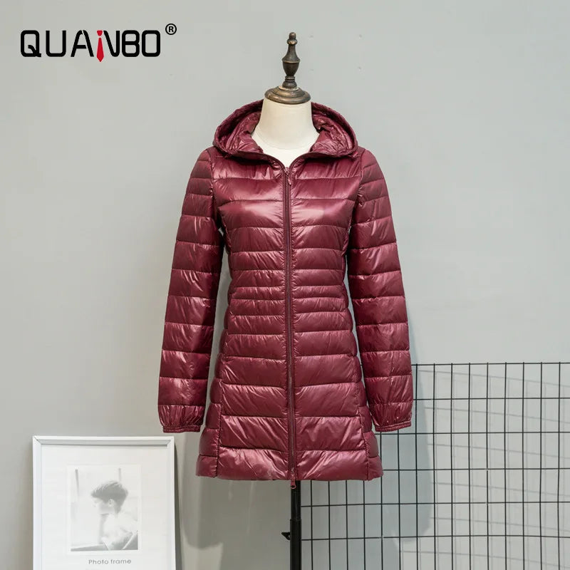 Women Spring/Autumn Ultra Lightweight Quilted Jacket 2023 New Woman Water and Wind-Resistant Big Size women Hoodies coat