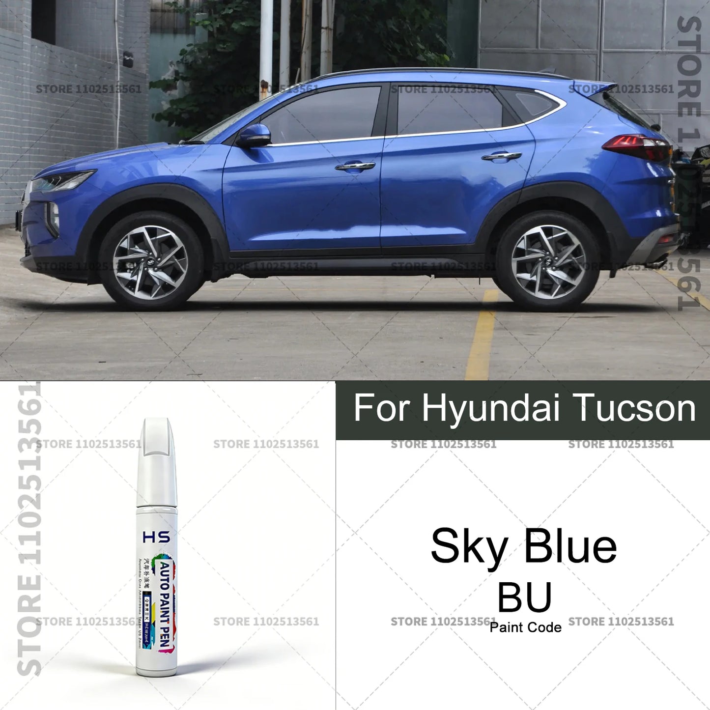 Car Paint Repair Pen Touch Up Scratch Remover DIY Auto Accessories For 2004-2025 Hyundai Tucson White Brown Black E9 BN Blue BU