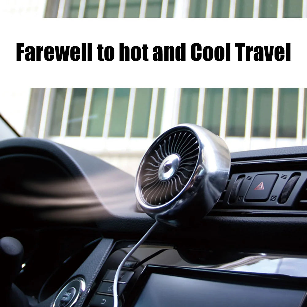 EAFC Car Fan USB Powered Electric Car Cooling Fan Portable 3 Speeds Strong Airflow Air Circulation Fan for Car Van Truck SUV