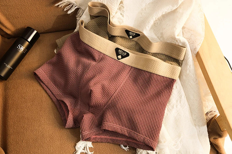 4pcs Men's Boxer Shorts Ice Silk Underwear Plus Size Underpants Cool Breathable Sexy Slim Panties Mesh Lingerie Wholesale Lots