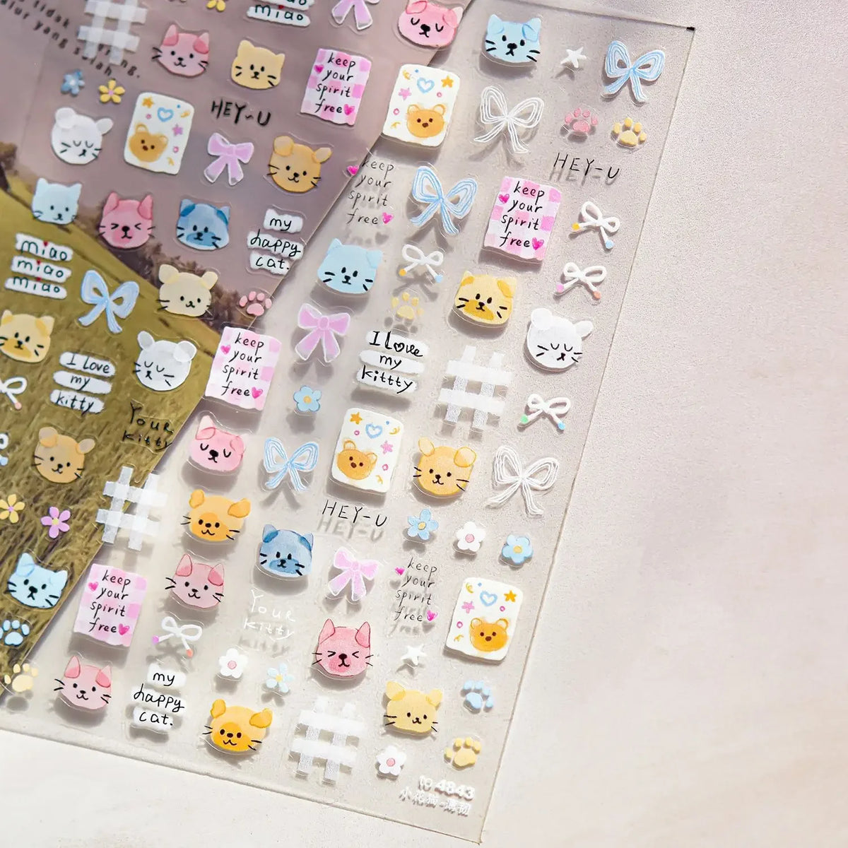 Colorful 5D Happy Birthday Nail Art Sticker Cake Candle Numbers Musical Note Cute Bear Stars Cherry Self Adhesive Manicure Decal