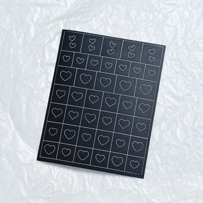 Hollow Nail Art Stickers Spray Painted Design Love Butterfly French Pattern Nail Accessories Decorative Decals