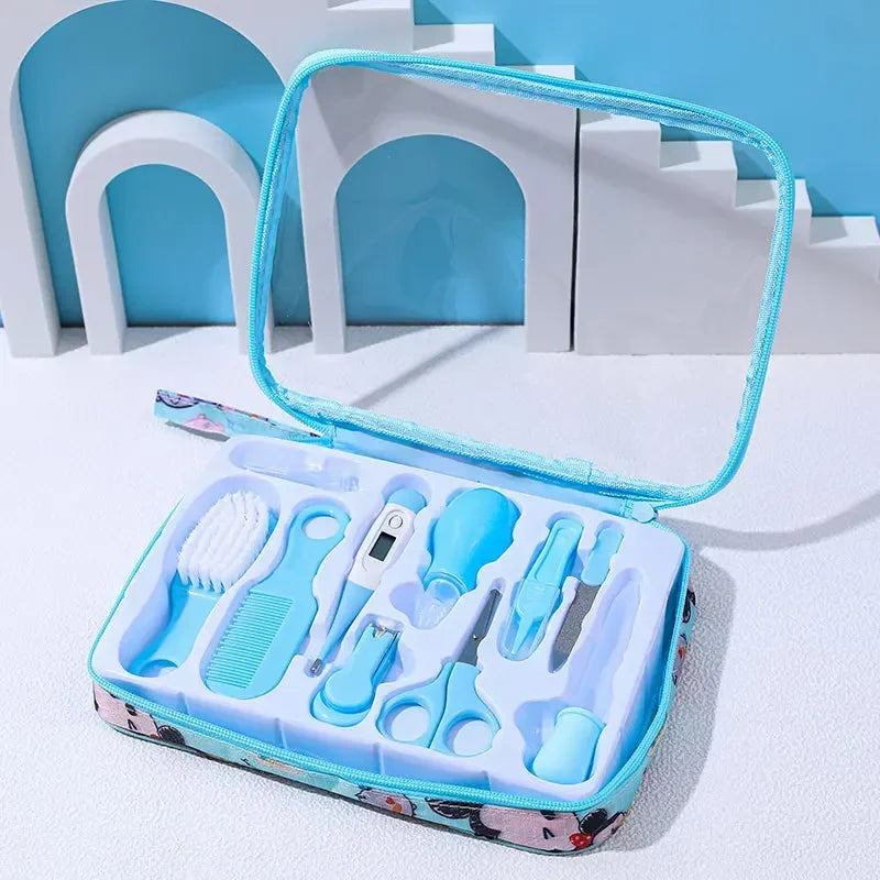 Care & Cleaning Set- 10 - Piece Baby  Newborn Nail Clipper Set, Safe Comb & Brush Gift Box