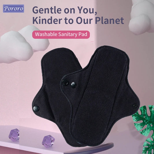 4pcs Washable Sanitary Towels Cotton Menstrual Pad Reusable Women Sanitary Napkins Feminine Hygiene Product Period Cloth Pads