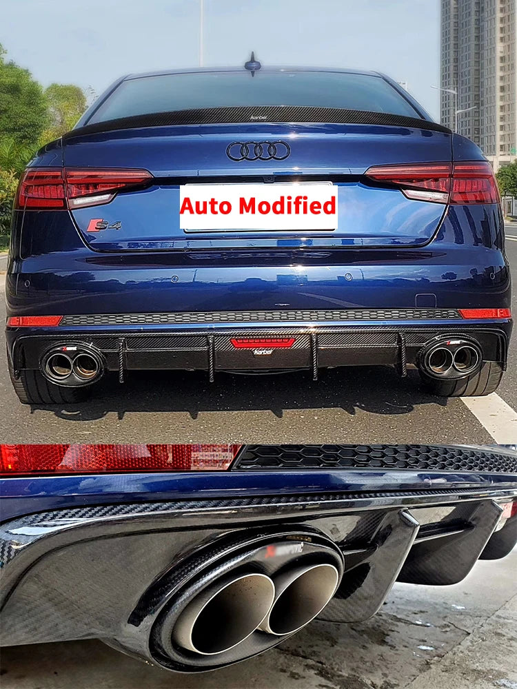 2 Teile/Los Kohle Faser Auspuffspitze für Audi A3 A4 A5 A6 A7 RS3 RS4 RS5 RS6 RS7 Schall Dämpfer Spitze Endrohr Auspuff Anlage