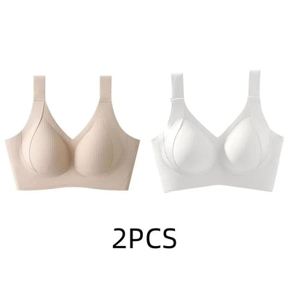 1/2PCS Women's Seamless Underwear, Thin Style, Large Breasts, Small Breasts, No Wires, Pull-up And Anti-sagging Large Size Bra
