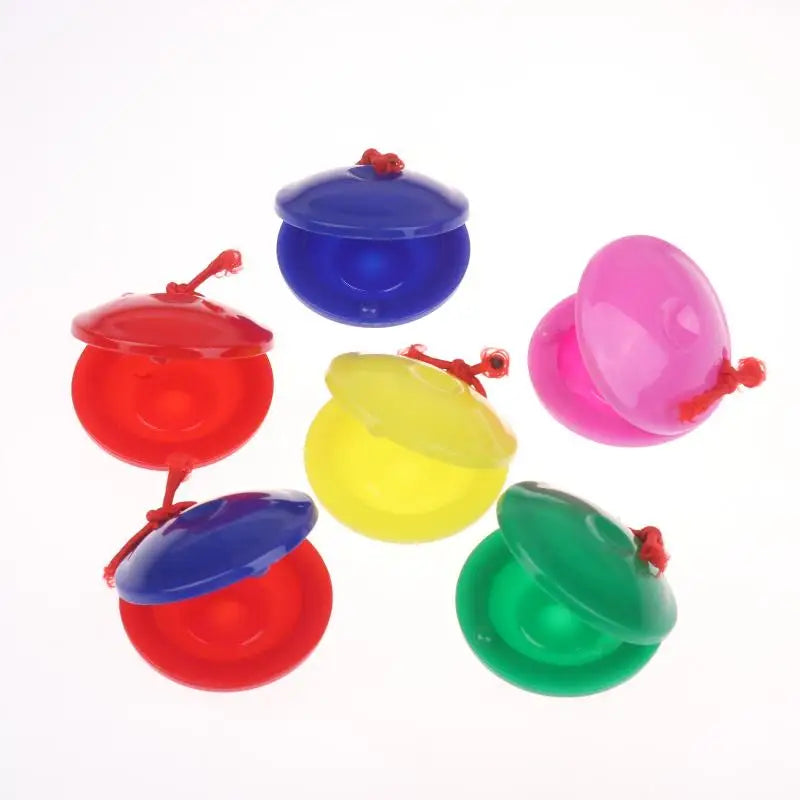 3/5/15/25Pcs Plastic Music Castanets Orff Instruments Festival Party Entertainment Prop Percussion Instrument Rhythm Cultivation