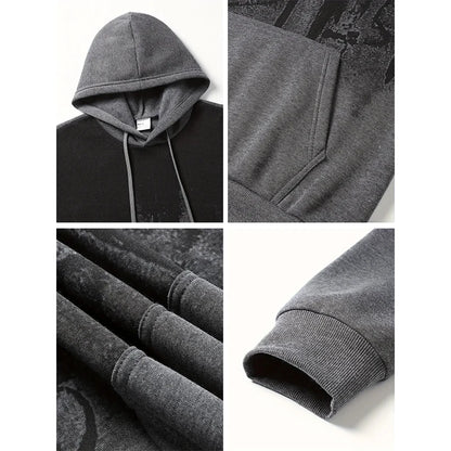 Japanese Fashion Men's Tracksuit Hoodies Sweatpants 2 Piece Set Fall&winter Daily Casual Sporty Jogging Suit Urban Trend Outfits