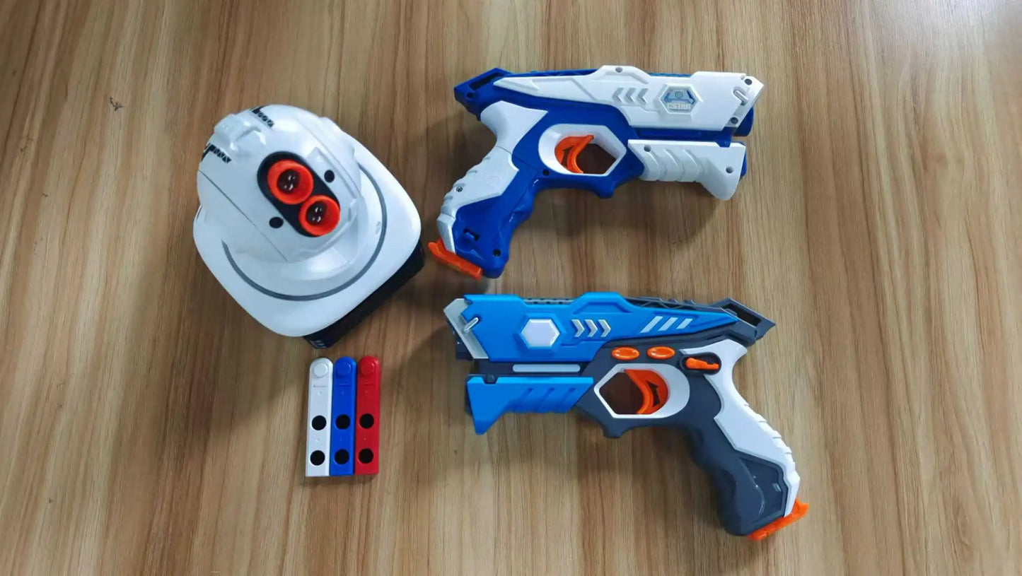 CSTAG Projector Shooting Game Guns Set New Kids Gifts Science&Imagination Toy For Boys Laser Tag Infrared Pistol Guns Game Toys