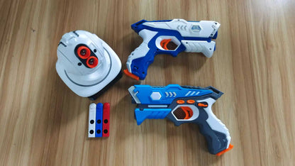 CSTAG Projector Shooting Game Guns Set New Kids Gifts Science&Imagination Toy For Boys Laser Tag Infrared Pistol Guns Game Toys