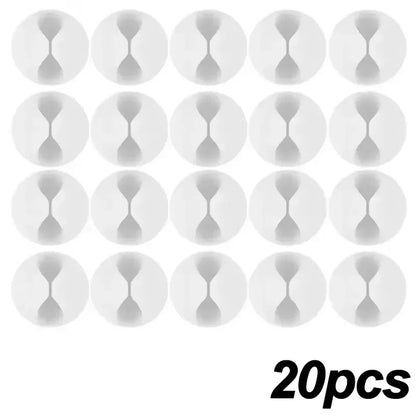 5/50Pcs Cable Clip Winder Organizer Round Charger Cord Clips Desk Tidy Management Wire Adhesive Holder Clamp in Home Office Car