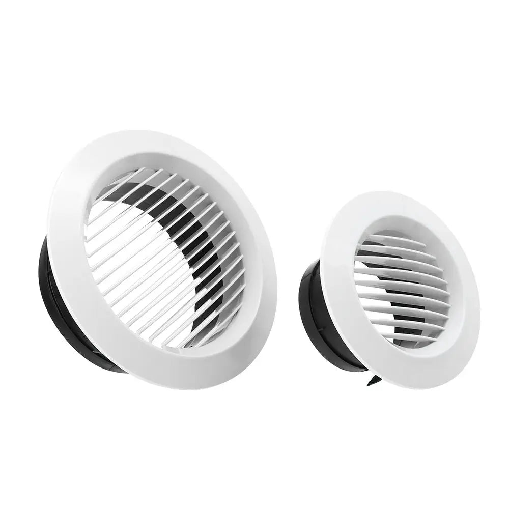 4 Types White Air Vent Extract Valve Grille Air Circulation Vents Cover 100/150mm Round Ducting Ventilation Cover Various Shapes