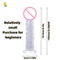 Realistic Soft Jelly Dildo Transparent Suction Cup Strong Grip Flexible Intimate Toy for Women Solo Couple Play