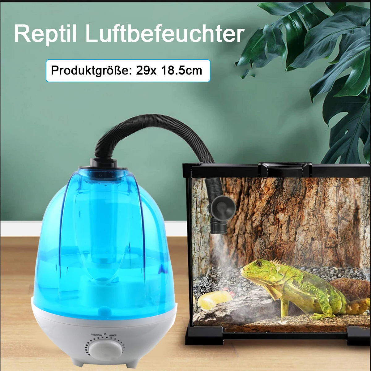 4L Reptiles Pet Fog Maker Atomizer Air Humidifier for Amphibians Terrariums LED Maker Fogger Pet Supply