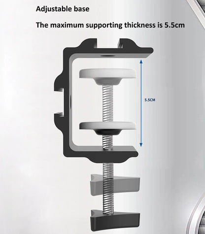 OUTMIX 360 Adjustable Metal Desktop Stand Long Arm Tablet Stand Bed Desktop Lazy Bracket Support for iPad 12.9 Smartphone Holder