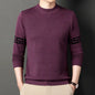 Autumn Winter New Men V-neck Pullover Sweaters Plaid Casual Korean Clothing Tees Fashion Slim Long Sleeve Bottoming Knitted Tops