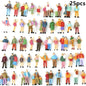 20/70pcs Plastic Model Train Artificial Miniature Tree Scenery Railroad Decoration Building Landscape Accessories Toys for Kids