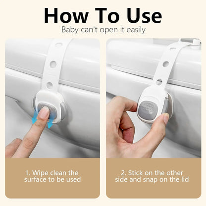 Toilet Locks Baby Proof Child Toddlers, Sturdy Safety Toilet Lid Seat Proofer Lock for Kids Pets Dog, Easy Installation