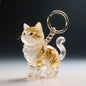 Hot Sale Cute Animal Fur Capsule Keychain,Transparent Cat Hair Bag Pendant,Souvenir Collection and Gift Decorative Accessory
