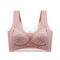 1pcs Women Lace Plus Size Bra Basic Anti Sagging Thin Vest With Padded Female Brassier Lady Ice Silk Seamless Comfort Breath Bra