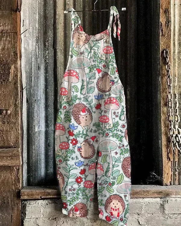 Women Jumpsuits Overalls Sleeveless Slash Neck Print Floral Wide Leg Pants High Street Autumn 2026 Casual Loose Backless
