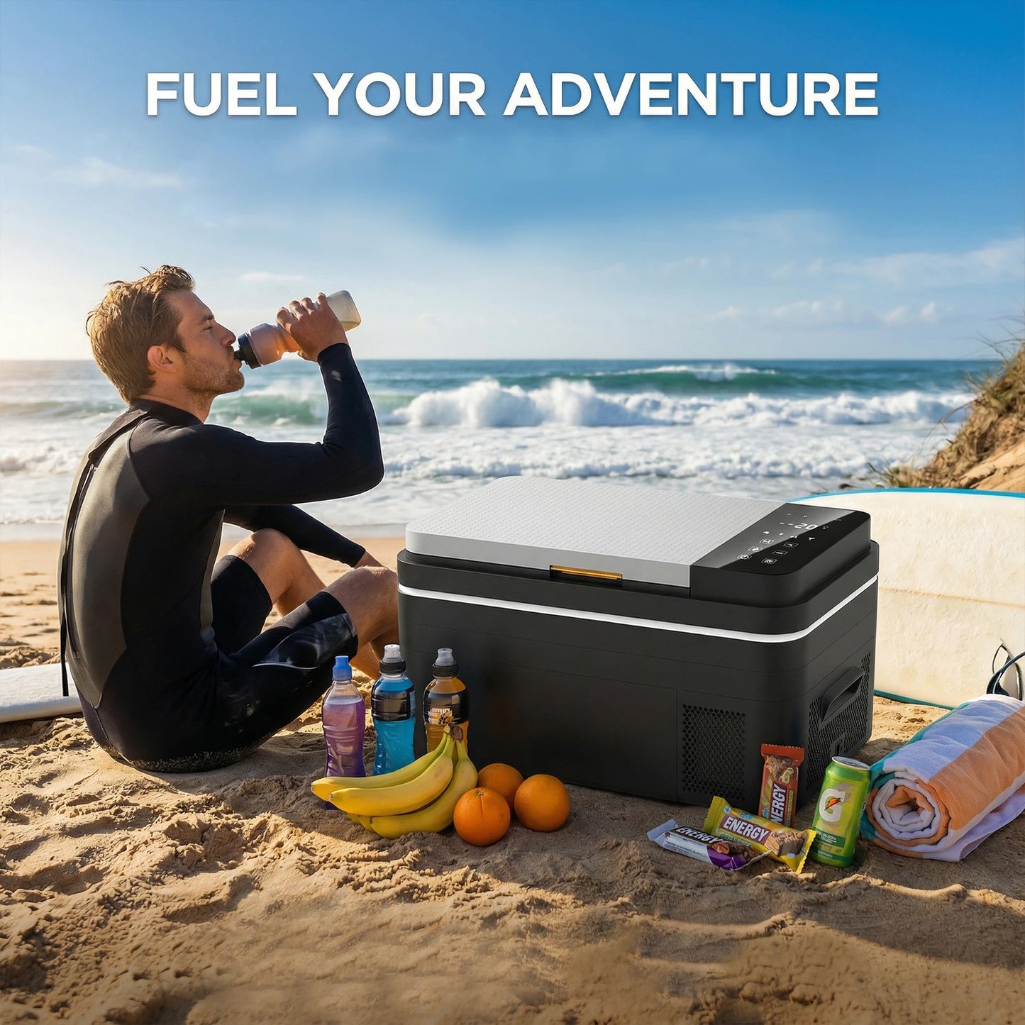Podofo Car Refrigerator 20L 25L 30L Mini Compressor Car Freezer Cooler 48QT APP Control Cooler 12 24V DC 100 240V AC For Camping Truck Home Travel
