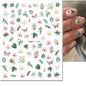 3d Nail Art Decals Elegant White RoyalBlue Roses Flowers Adhesive Sliders Nail Stickers Decoration For Nail Manicure