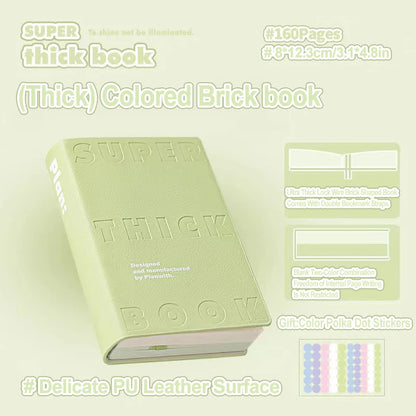 Notebook Color Brick Notebook High Appearance Thickened Portable Handbook Student Specific Mini Pocket Small Notebook Blank Note