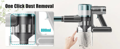Wireless Vacuum Cleaner, Upgraded Version of Household Green Light Anti Entanglement Floor Brush, Automatic Dust Sensing, Suitable for Hardwood Floors, Carpets, Tiles, Suitable for Hardwood Floors, Carpets, Tiles