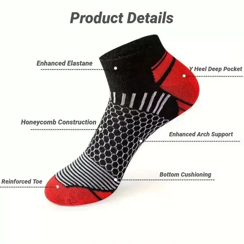 6 Pairs Men'S Short Sports Socks - Moisture-Wicking Breathable All-Season Athletic Low Tub Fashion Comfortable High-Quality