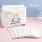 100pcs Ultra-Absorbent Disposable Breast Nursing Pads for New Moms - Slim, Breathable & Super Absorbent