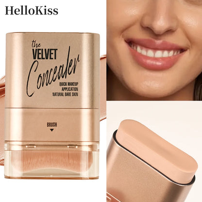 2-in-1 Concealer and Foundation Stick, Covers Dark Circles, Waterproof and Sweat-Resistant, Creates Flawless-Looking Makeup