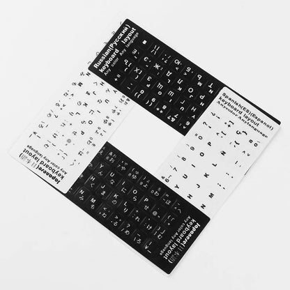 Non-slip Arabic Deutsch Spanish Keyboard Stickers Russian Letter Alphabet Layout English Wear-resistant Keyboard Covers