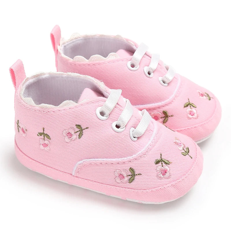 Spring and Autumn Women's Baby Casual Sports Shoes Soft Sole Anti slip Indoor and Outdoor Walking Shoes First Step Walking Shoes