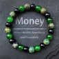 Fashionable 8mm Green Beaded Bracelet - Handmade Elastic Rope Bracelet - The Best Gift to Give