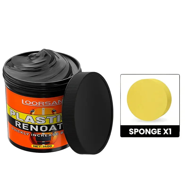 Car Interior Refurbishing Kit, Long-Lasting Plastic and Rubber Repair Agent - Enhances Black Frame Renewal, Tire Shine