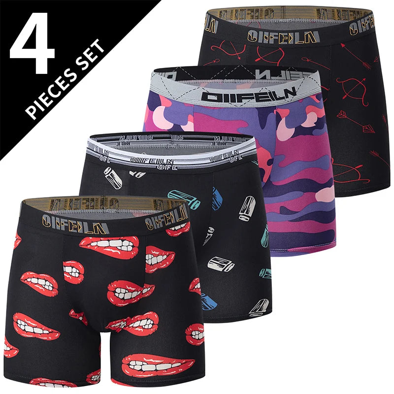 4/5/10 Fashion Four Seasons Men's Long Casual Daily Youth Sports Shorts Comfortable Breathable Sweat Absorbing Elastic Shorts