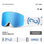 COPOZZ Magnetic Ski Goggles UV400 Protection Anti-Fog Ski Glasses Men Women Quick-Change Lens Snowboard Goggles with Two Options