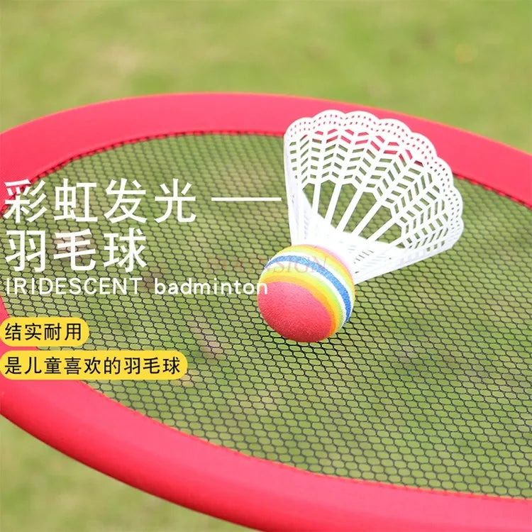 Glowing badminton rackets for children, primary school students, parent-child fitness, outdoor sports, mutual toys