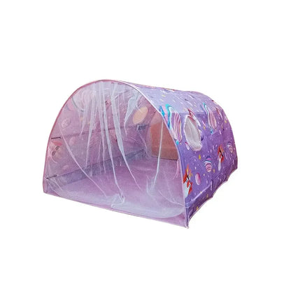 Starlight Dream Bed Canopy Play Tent for Kids Portable Fairy House Tunnel Cozy Playhouse Decor for Children Girls Boys