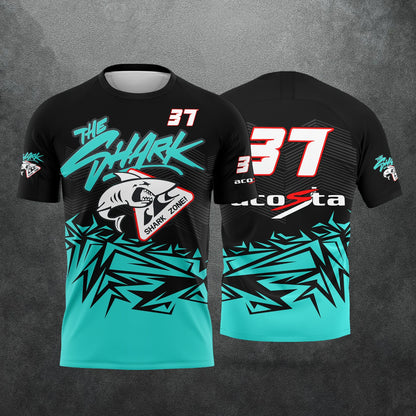 2026 Pedro Acosta 37 Fan T-Shirt The Shark Motorcycle Rider Graphic Tee Unisex Summer Casual 3D Print Shirt