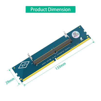 5-1PC Laptop SO DDR5 RAM To Desktop DDR5 U-DIMM Adapter Laptop To Desktop SO-DIMM To PC DIMM Card DDR5 Memory RAM Adapter Card
