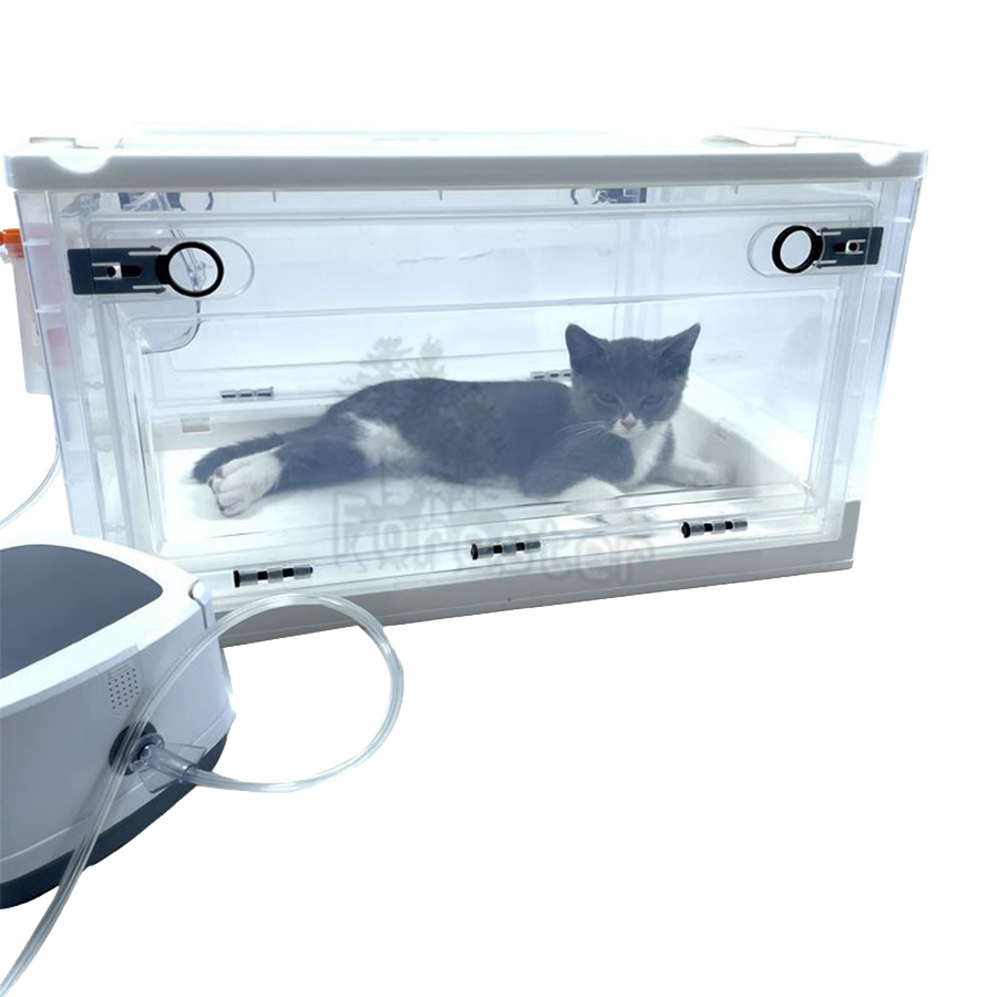 Pet Atomization Box Oxygen Room Foldable Easy To Carry Veterinary Nebulization Box Oxygen Cage for Veterinary Atomization Box