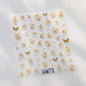 Shiny Jelly Butterfly Charming Golden Gradient Bowknot 5D Self Adhesive Nail Art Sticker Flower Petal Rhinestone Manicure Decals