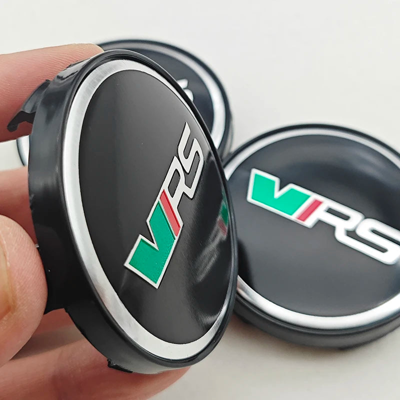 4pcs 60mm Car Wheel Center Hub Cap Rim Cover VRS Logo Emblem Sticker For Skoda Octavia Fabia Kamiq Kapoq Kodiaq Rapid SCALA