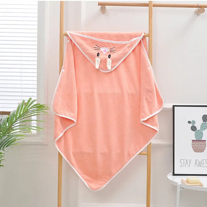 Toddler Baby Hooded Towels Newborn Kids Bathrobe Super Soft Bath Towel Blanket Warm Sleeping Swaddle Wrap for Infant Boys Girls